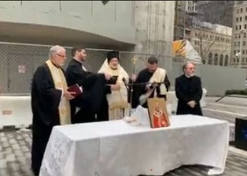 Νέα Υόρκη: Αγιασμός στον ναό του Αγίου Νικολάου στο «Σημείο Μηδέν» (βίντεο)