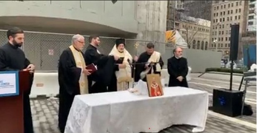 Νέα Υόρκη: Αγιασμός στον ναό του Αγίου Νικολάου στο «Σημείο Μηδέν» (βίντεο)