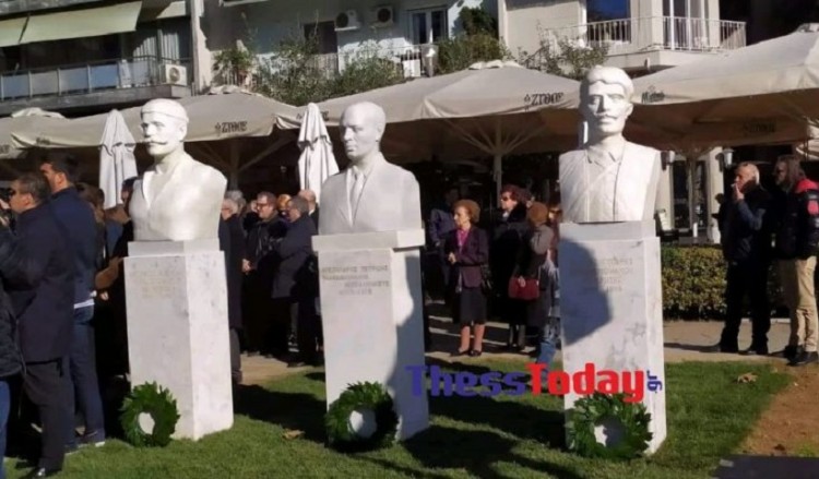 Θεσσαλονίκη: Αποκαλυπτήρια 6 προτομών Μακεδονομάχων στην πλατεία Τσιρογιάννη