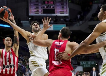 Euroleague: Ρεάλ Μαδρίτης-Ολυμπιακός 93-77