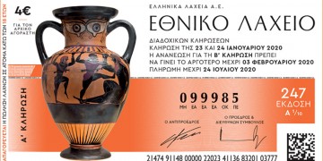 Νέα έκδοση του Εθνικού Λαχείου – Αύριο η πρώτη κλήρωση του 2020