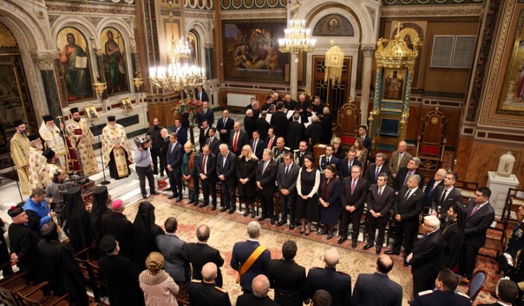 Σε πανηγυρικό κλίμα η δοξολογία για το νέο έτος στη Μητρόπολη Αθηνών
