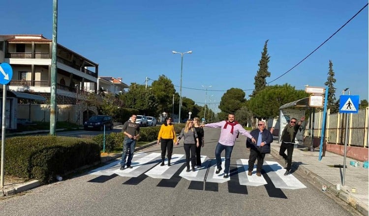 Θρακομακεδόνες: 3D διάβαση πεζών μπροστά από σχολείο (φωτο)