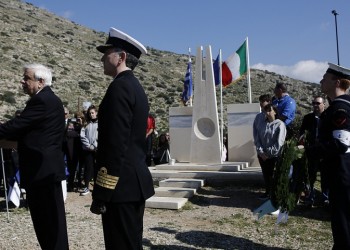 Μνημόσυνο για τους Ιταλούς στρατιώτες του πλοίου «ORIA» που βυθίστηκε το 1944