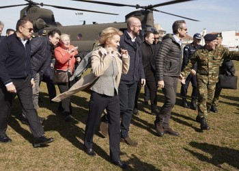 Έβρος: Ο Μητσοτάκης υποδέχτηκε την ηγεσία της ΕΕ