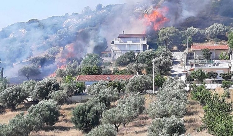Υπό μερικό έλεγχο η φωτιά στα Σπάτα