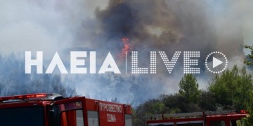 Απόγνωση στην Ηλεία με τη φωτιά – Απειλούνται χωριά (βίντεο)