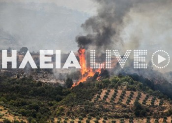 Παίρνει διαστάσεις η φωτιά στην Ηλεία (φωτο, βίντεο)
