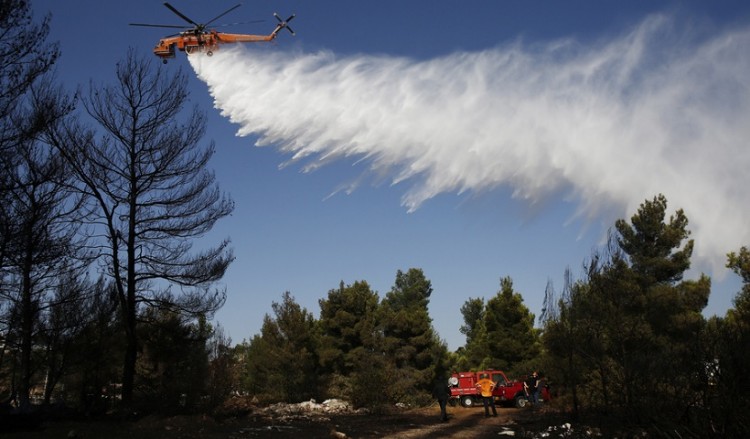 Φωτιά στην Κάρυστο: Ενισχύονται οι δυνάμεις πυρόσβεσης
