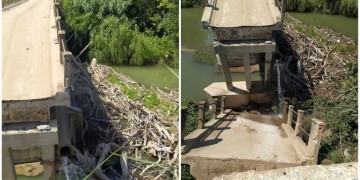 Σέρρες: Κατέρρευσε η κεντρική γέφυρα του Αγγίτη (φωτο)