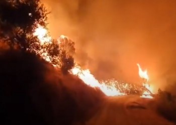 Μεγάλη φωτιά στην Πάτρα (βίντεο)