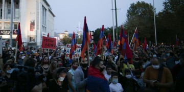 Μηχανοκίνητη πορεία διαμαρτυρίας Αρμενίων στη Θεσσαλονίκη