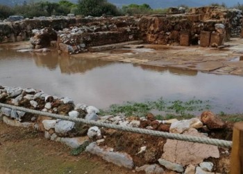 Πλημμύρισε ο αρχαιολογικός χώρος στα Μάλια (φωτο)