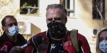 Ο ηθοποιός και πρόεδρος του πειθαρχικού  Σωματείου Ελλήνων Ηθοποιών (ΣΕΗ), Πασχάλης Τσαρούχας (φωτ.: ΑΠΕ-ΜΠΕ / STR/ Γιάννης Κολεσίδης)