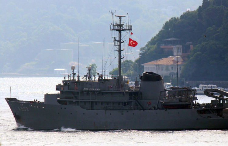 To TCG Çeşme A599 (φωτ.: Twitter / YorukIsik)