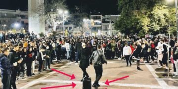 Φωτογραφία που έδωσε στη δημοσιότητα το Κέντρου Πολιτισμού Δήμου Ξάνθης, για να δείξει ότι έγινε προσπάθεια απομάκρυνσης του κόσμου