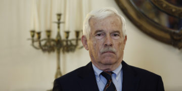 Ο πρόεδρος του Ιδρύματος Αικατερίνης Λασκαρίδη, Παναγιώτης Λασκαρίδης (φωτ.: ΑΠΕ-ΜΠΕ / Γιάννης Κολεσίδης)