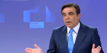 Μαργαρίτης Σχοινάς, Ευρωπαίος Επίτροπος και Αντιπρόεδρος της Κομισιόν. (φωτ.: https://twitter.com/amna_news/status)