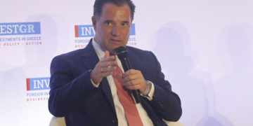 O υπουργός Ανάπτυξης και Επενδύσεων Άδωνις Γεωργιάδης μιλάει στο 4th InvestGR Forum 2021 την Τετάρτη 14 Ιουλίου  2021 (φωτ.: ΑΠΕ-ΜΠΕ/ Αλέξανδρος Βλάχος)