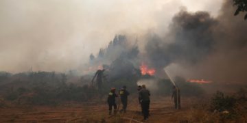 Υπεράνθρωπες προσπάθειες καταβάλλουν  πυροσβέστες και εθελοντές πυροσβέστες, σε όλα τα πύρινα μέτωπα (φωτ.: ΑΠΕ-ΜΠΕ/Ορέστης Παναγιώτου)
