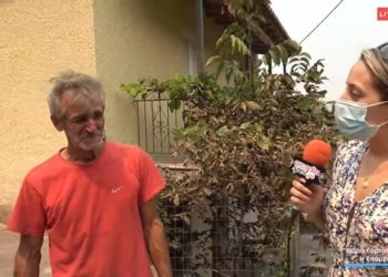 Ο πρόεδρος της κοινότητας Χώρα Γορτυνίας Δημήτρης Δημητρακόπουλος (φωτ.: YouTube)