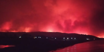 Η Αγία Άννα στην Εύβοια όπως φαινόταν από την Κρύα Βρύση (πηγή: Facebook / Adventure Evia)