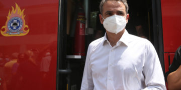 Ο πρωθυπουργός Κυριάκος Μητσοτάκης την Πέμπτη 5 Αυγούστου 2021 (φωτ.: ΑΠΕ-ΜΠΕ/ Ορέστης Παναγιώτου)