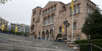 Η εκκλησία του Αγίου Δημητρίου πάνω στην οδό (φωτ.: ΑΠΕ ΜΠΕ/ Pixel/ Μπαρμπαρούσης Σωτήρης)