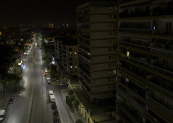 H περιοχή των δωδεκαώροφων επί της Λαγκαδά, στη Θεσσαλονίκη (φωτ.: ΑΠΕ-ΜΠΕ / Δημήτρης Τοσίδης)
