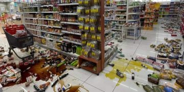 Εικόνα από μεγάλο σουπερμάρκετ στη Σητεία (φωτ.: twitter.com/Tarabankohools)