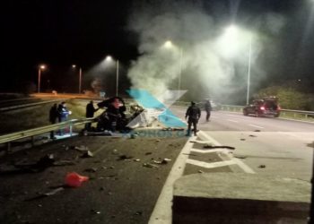 Το σημείο του θανατηφόρου τροχαίου στα διόδια Ιάσμου (Φωτ.: xronos.gr)