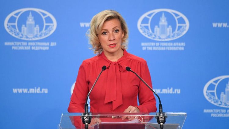 Η Μαρία Ζαχάροβα, εκπρόσωπος του ρωσικού ΥΠΕΞ (φωτ.: mobile.twitter.com/hashtag/zaharova)