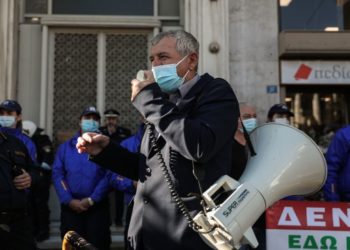 Ο πρόεδρος της ΠΟΕΔΗΝ Μιχάλης Γιαννακός (Φωτ.: EUROKINISSI)