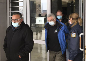 Κατά τη χθεσινή εξοδό του από τα δικαστήρια (φωτ.: Eurokinissi)