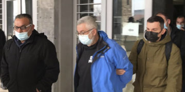 Στιγμιότυπο με τον Στάθη Παναγιωτόπουλο, τον Δεκέμβριο του 2021, από τα δικαστήρια (φωτ.: Eurokinissi)