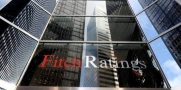Άποψη των γραφείων του οίκου αξιολόγησης
Fitch Ratings στη Νέα Υόρκη (φωτ.: ΑΠΕ-ΜΠΕ/ Justine Lane)