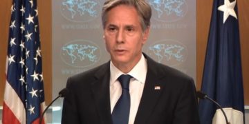 Ο Αμερικανός ΥΠΕΞ Άντονι Μπλίνκεν (φωτ.: YouTube)
