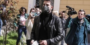 Ο Μάνος Δασκαλάκης βγαίνοντας από την Ευελπίδων δεν μίλησε στους δημοσιογράφους 
(φωτ.: Σωτήρης  Δημητρόπουλος/EUROKINISSI)