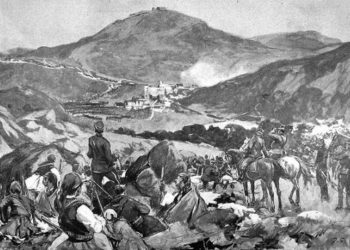 Η μάχη της Μελούνας, τον Απρίλιο του 1897 (πηγή: el.wikipedia.org/John Gulich (1864–1898) - The Graphic, May 8, 1897)