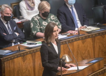 Η πρωθυπουργός της Φινλανδίας (φωτ.: EPA/ Mauri Ratilainen Finland out)