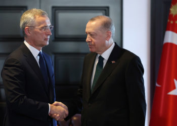 Γενς Στόλτενμπεργκ και Ρετζέπ Ταγίπ Ερντογάν στο Φόρουμ της Αττάλειας, το 2022 (φωτ.: Γραφείο Τύπου Προεδρίας της Τουρκίας)