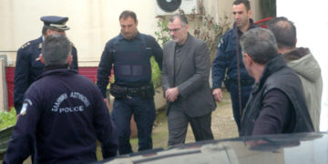 Στιγμιότυπο από τα δικαστήρια της Λαμίας κατά τη δίκη του Επαμεινώνδα Κορκονέα, 2015 (φωτ.: EUROKINISSI)