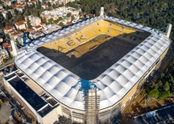 Το νέο γήπεδο της ΑΕΚ στη Νέα Φιλαδέλφεια (Φωτ.: Eurokinissi)