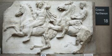 Τμήμα των Γλυπτών του Παρθενώνα που βρίσκονται στο Βρετανικό Μουσείο (φωτ.: EUROKINISSI / Μάρκος Χουζούρης)