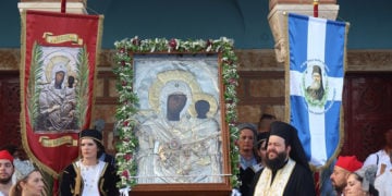 Η εικόνα της Βουρλιώτισσας στη Σύρο (φωτ.: Μητρόπολη Σύρου)