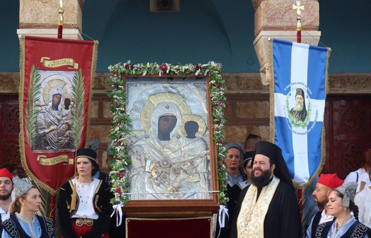 Η εικόνα της Βουρλιώτισσας στη Σύρο (φωτ.: Μητρόπολη Σύρου)