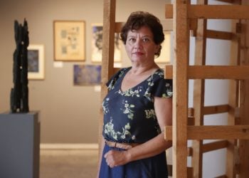 Η Συραγώ Τσιάρα στο  MOMus-Μουσείο Σύγχρονης Τέχνης, στη Θεσσαλονίκη. Η φωτογραφία δόθηκε στη δημοσιότητα την Παρασκευή 10 Σεπτεμβρίου 2021 (φωτ. αρχείου: ΑΠΕ-ΜΠΕ/ Δημήτρης Τοσίδης)