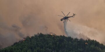 Λήψη από τη φωτιά στα Κρέστενα, στην Ηλεία, 24 Ιουλίου 2022 (φωτ.: Ilialive.gr / Γιάννης Σπυρούνης / EUROKINISSI)