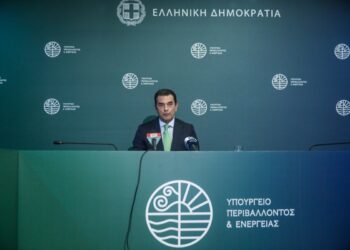 Ενημέρωση από τον υπουργό Περιβάλλοντος και Ενέργειας Κώστα Σκρέκα για το ύψος των επιδοτήσεων στην κατανάλωση ηλεκτρικής ενέργειας για τον Σεπτέμβριο. Τρίτη 23 Αυγούστου 2022 (Φωτ.: Eurokinissi/Γιάννης Παναγόπουλος)