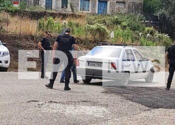Το αυτοκίνητο του 29χρονου κτηνοτρόφου (φωτ.: ΕΡΤ)